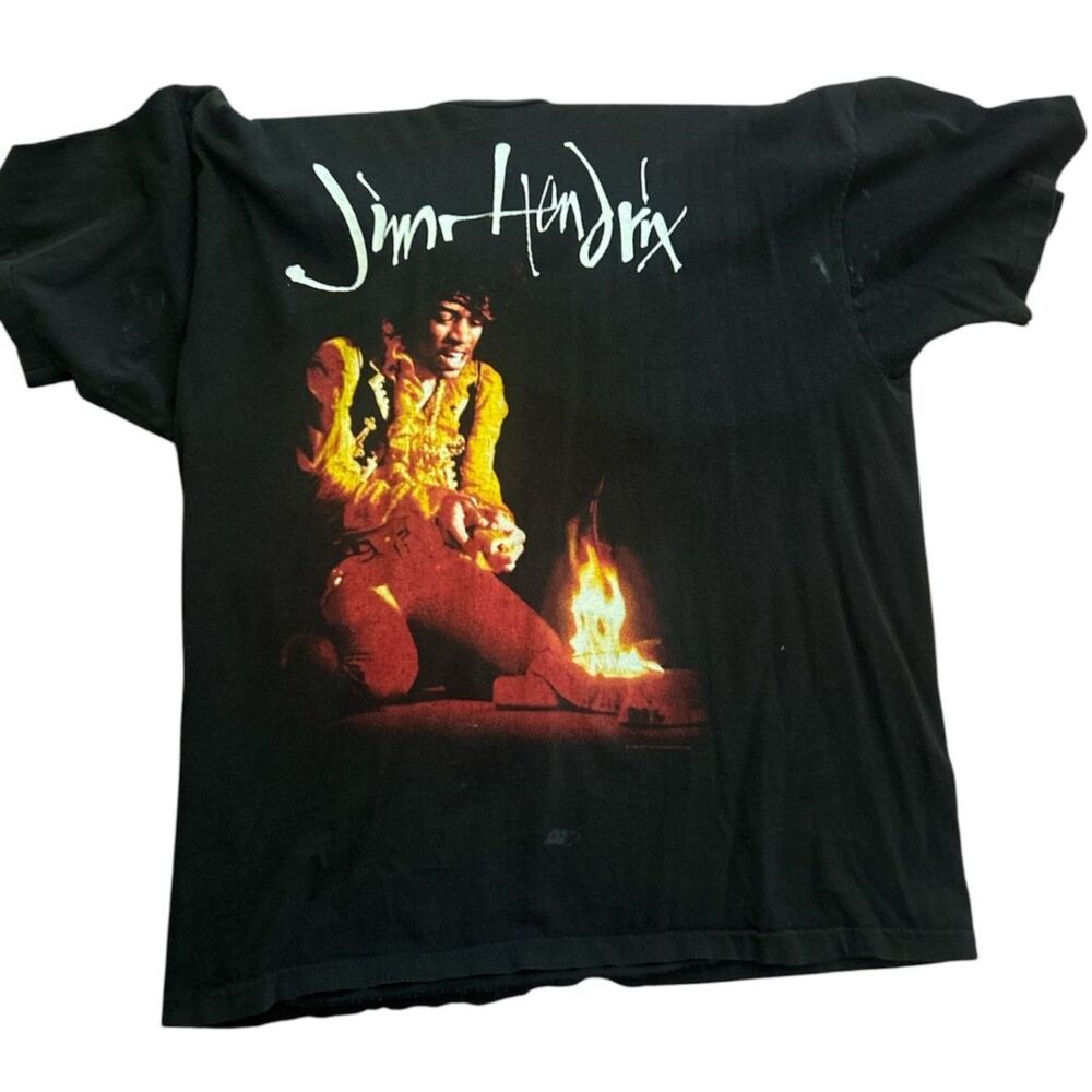 Vintage Jimi Hendrix Fire T-shirts size xl 90s